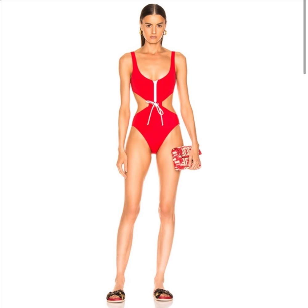 Solid & Striped Kelli swimsuit one piece red